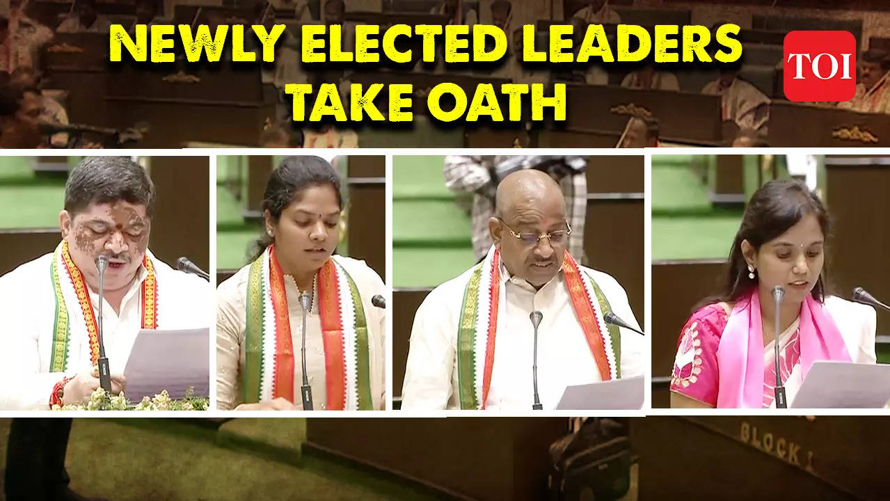 Telangana Legislative Assembly: Newly Elected Leaders Take Oath Before ...