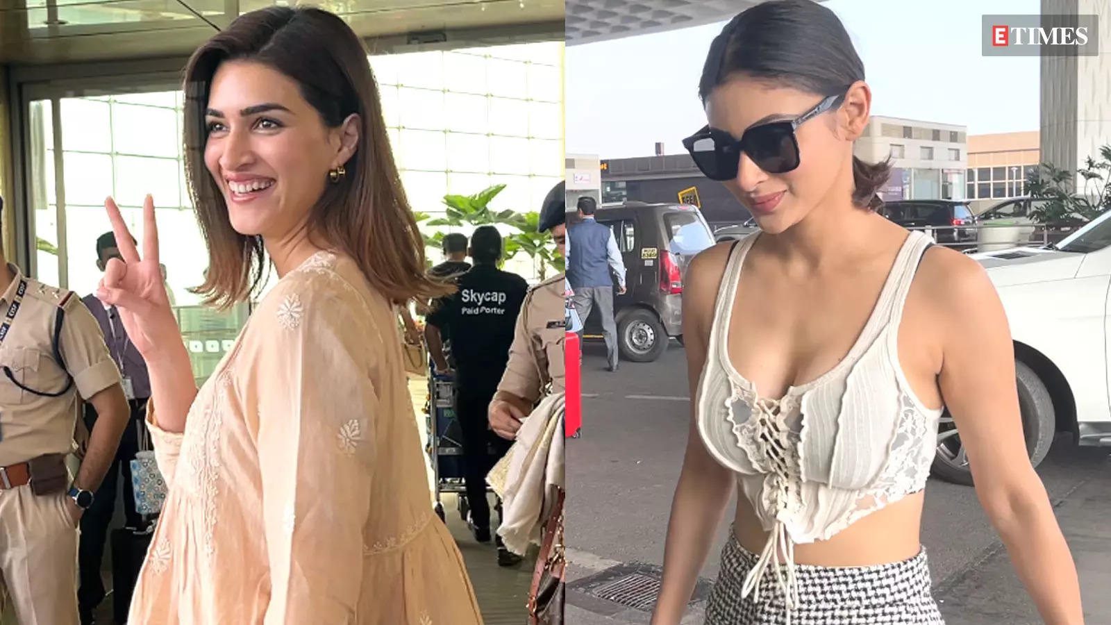 Videos Of Kriti Sanon And Mouni Roy From Mumbai Airport Will Amp Up Your Weekend Vibes