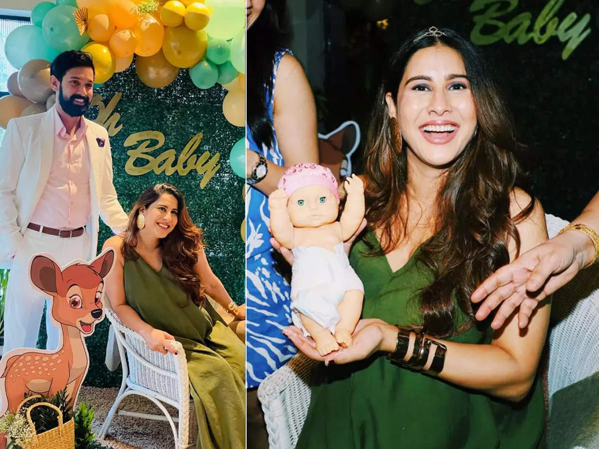 Adorable pictures from Vikrant Massey and Sheetal Thakur’s jungle-themed baby shower