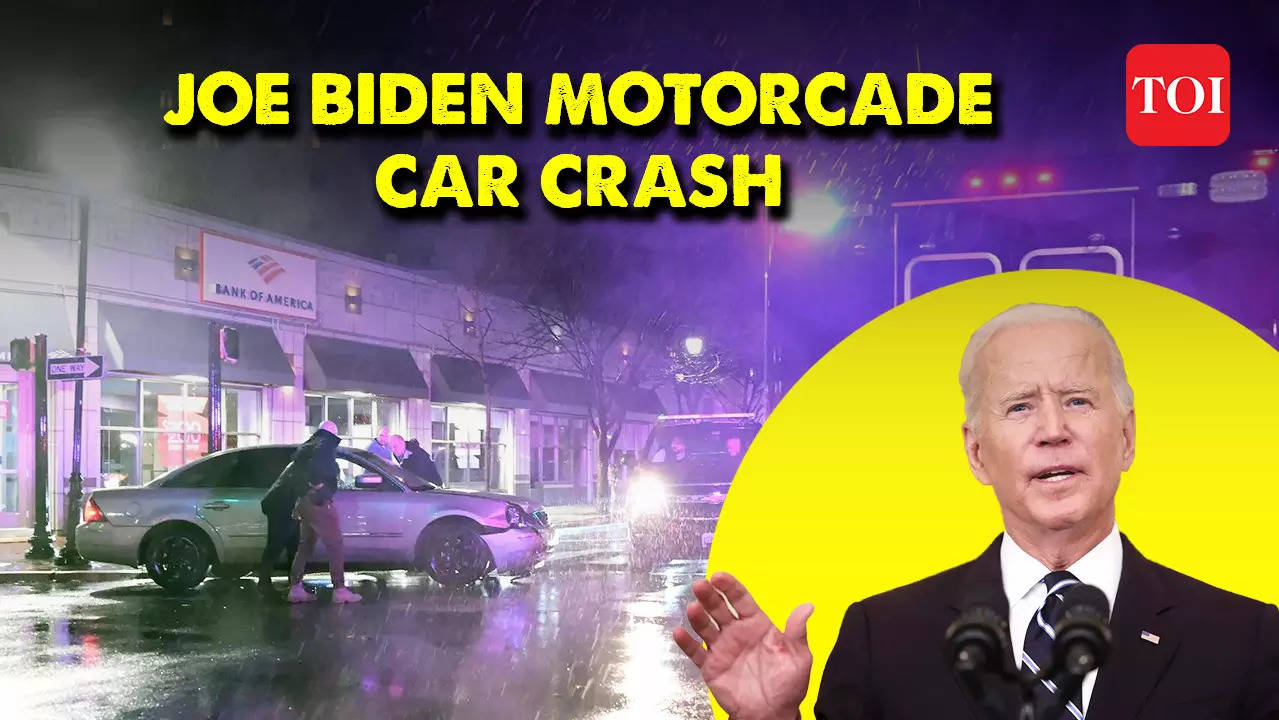 Watch Suv Smashes Into Joe Bidens Motorcade In Us President First