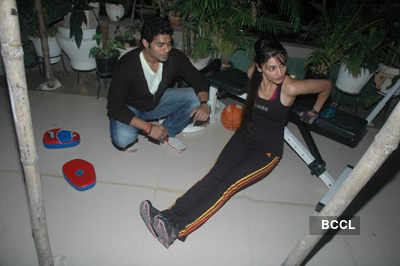 Purvi Joshi's Yoga workout session
