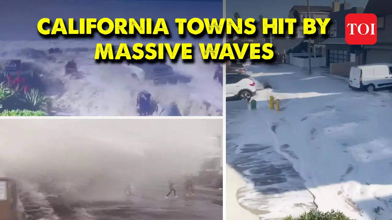 Tsunami hitting california coast