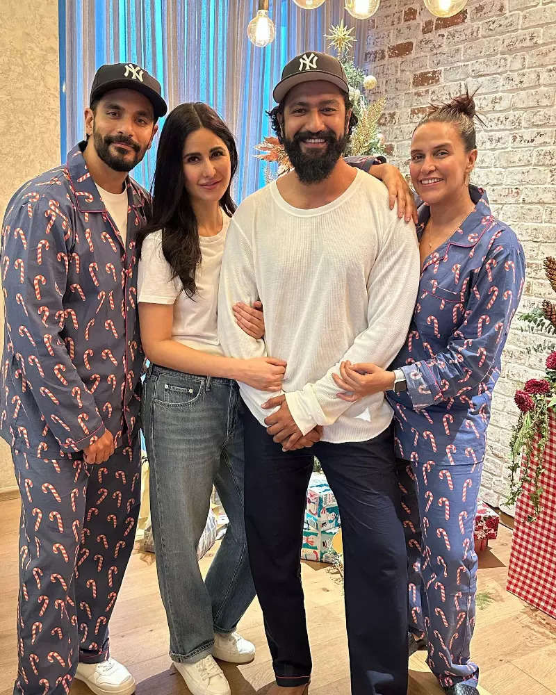 Inside pictures from Katrina Kaif and Vicky Kaushal’s fun-filled Christmas celebrations with close friends and family