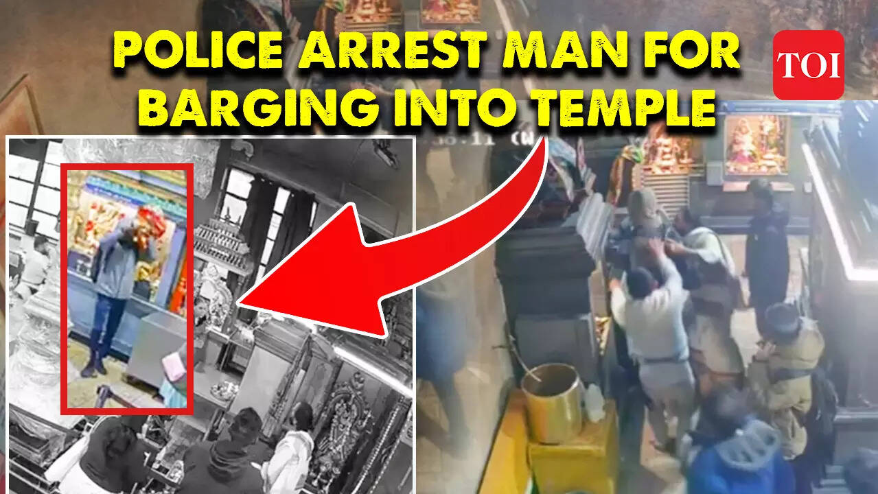 Caught on cam: Man arrested for trying to smash deity in Wembley's ...