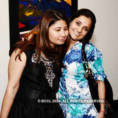 Ashna Singh and Bhawna Kakkar during Sujata Bajaj's Art show hosted by ...