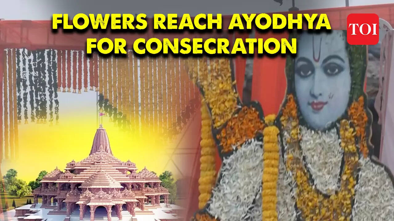 Ayodhya gears up for Ram Temple consecration, flowers from Kolkata arrive