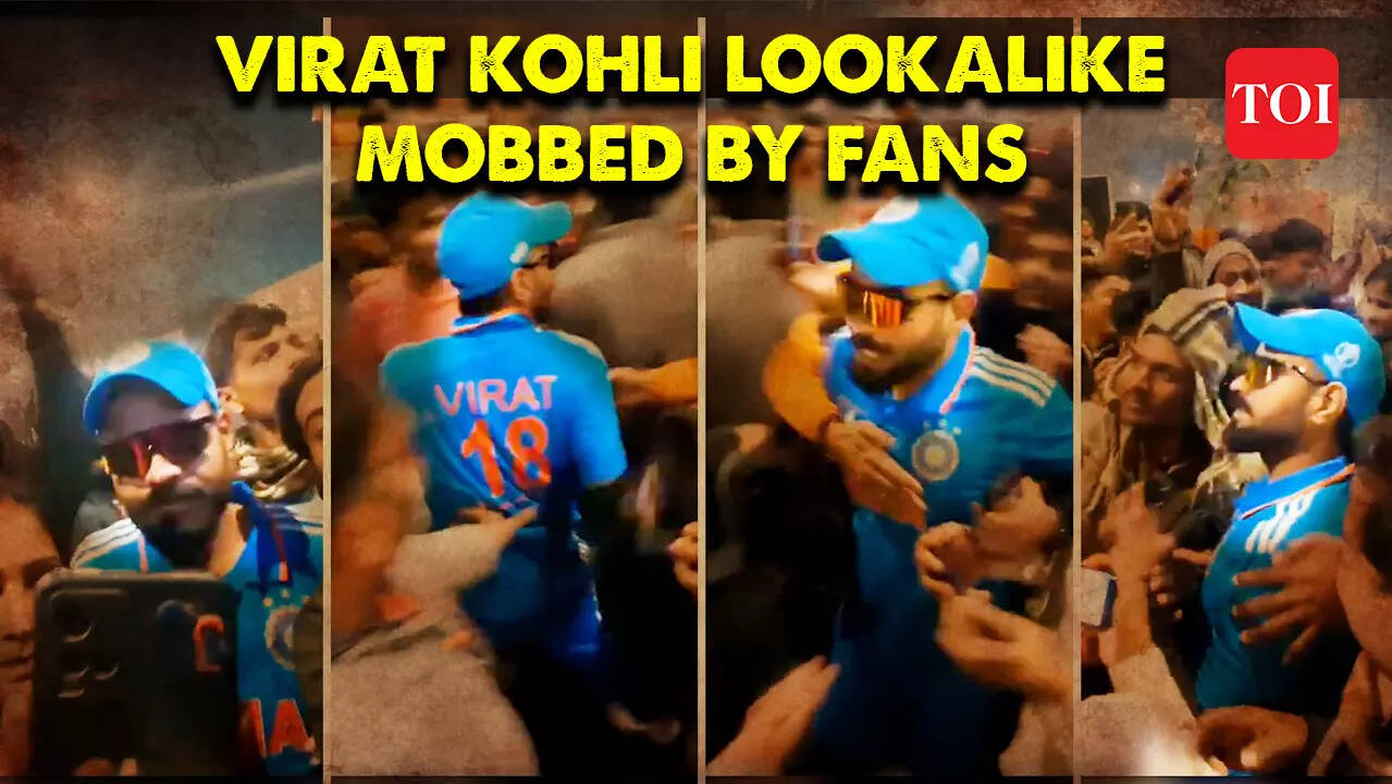 Viral Video: Virat Kohli's Doppelgänger In Ayodhya, Gets Mobbed By Devotees