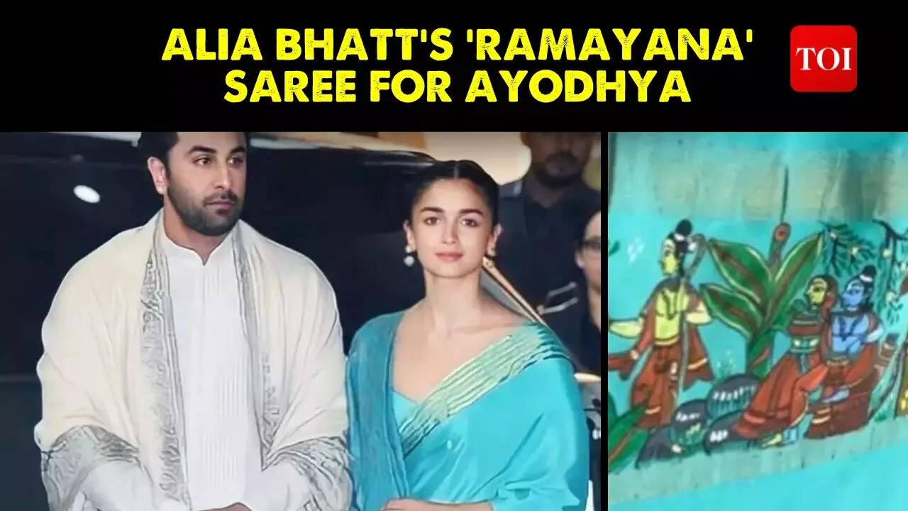 Alia Bhatt at Ayodhya Ram Mandir Pran Pratishtha: This turquoise saree ...