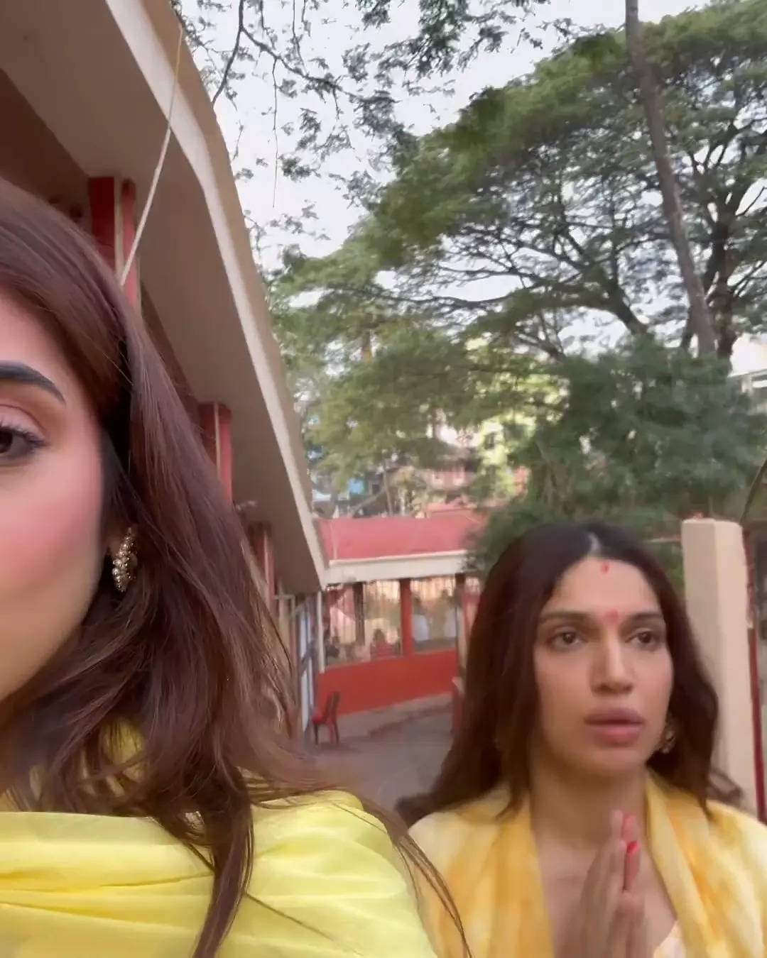 Bhumi Pednekar seeks blessings at Kamakhya Devi Mandir with her sister Samiksha