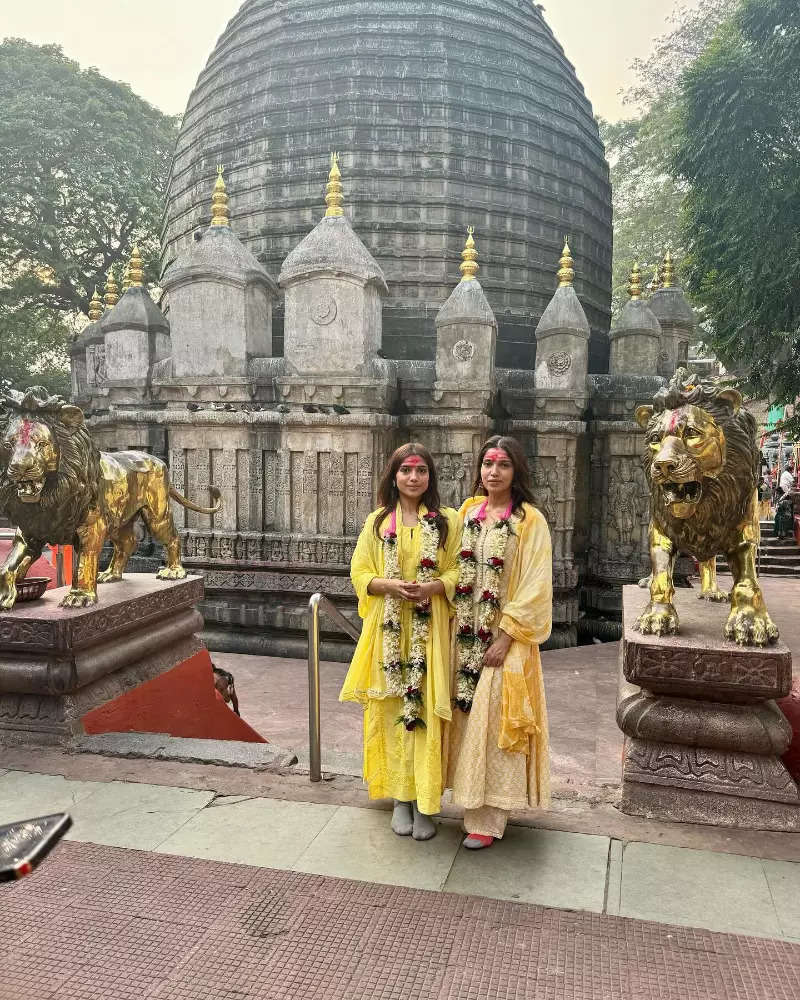 Bhumi Pednekar seeks blessings at Kamakhya Devi Mandir with her sister Samiksha