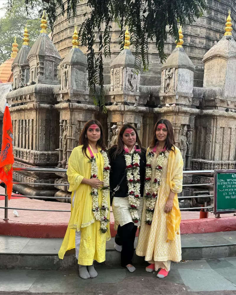 Bhumi Pednekar seeks blessings at Kamakhya Devi Mandir with her sister Samiksha