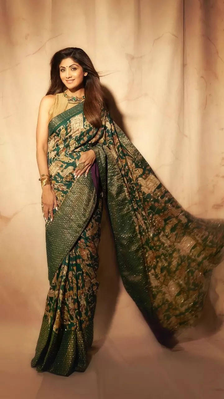 Shilpa shetty cheap saree styles