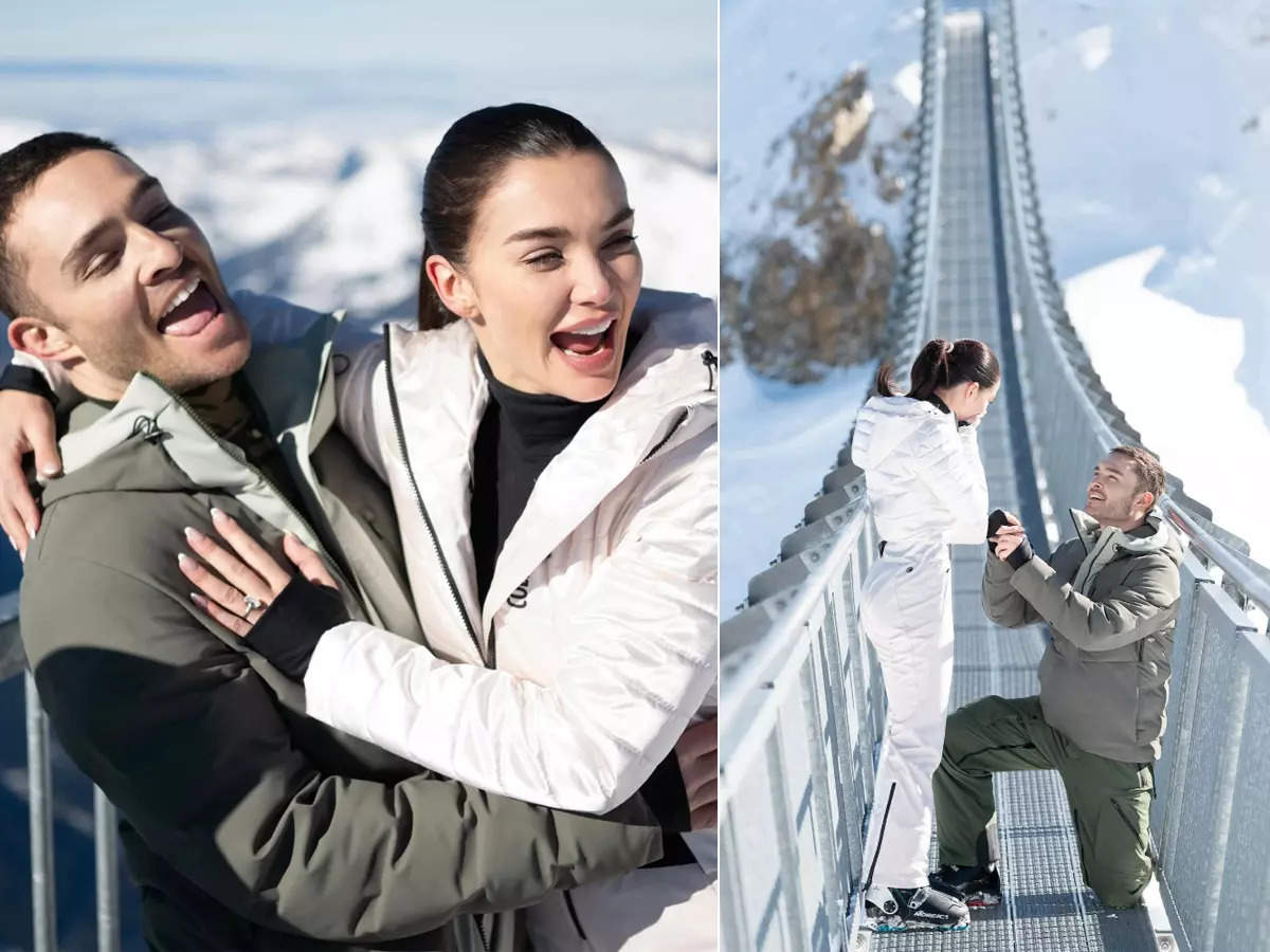 Amy Jackson gets engaged to 'Gossip Girl' star Ed Westwick in Switzerland, see dreamy pictures