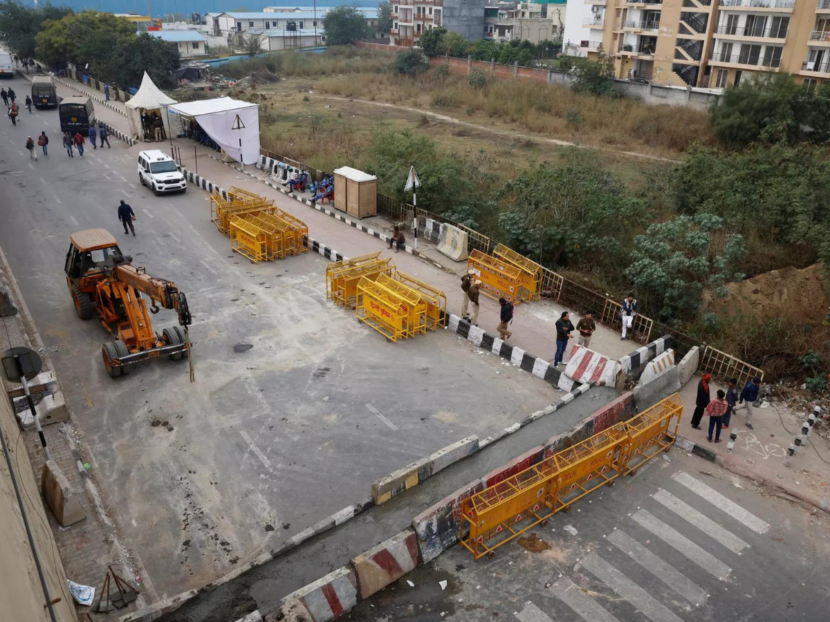 In Pics: Delhi Chalo March Amid Tear Gas, Barricades, Traffic Jams As ...