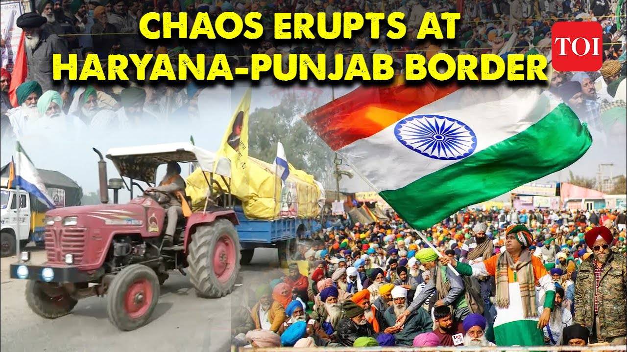 Farmers Protest: Clash with Police at Punjab-Haryana Border | Dilli Chalo march | Kisan Andolan