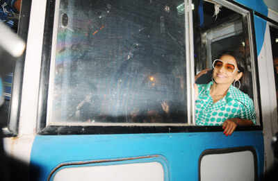 Vidya Balan on tram ride