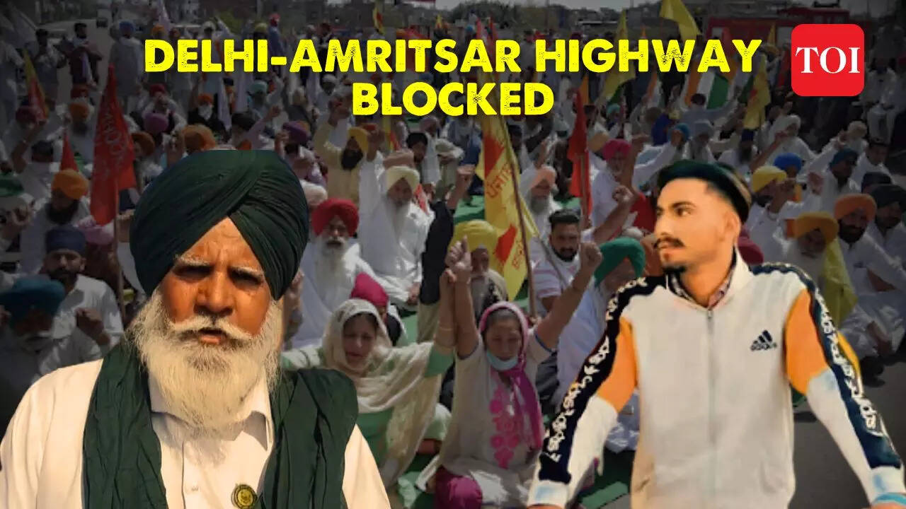 Delhi Chalo March: Farmers block Delhia-Amritsar highway as 21-year-old ...