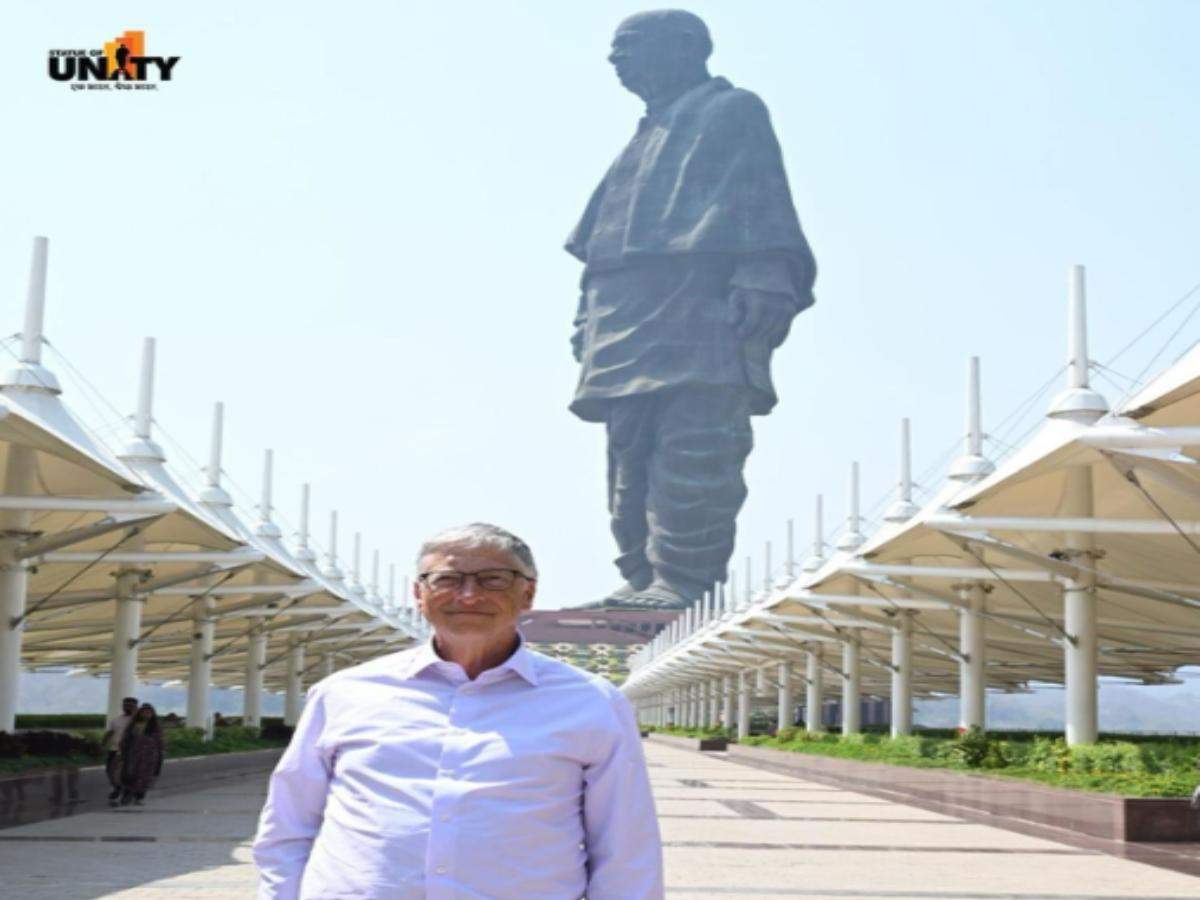 Bill Gates visited Gujarat's Statue of Unity. When are you planning your  trip?, Gujarat - Times of India Travel