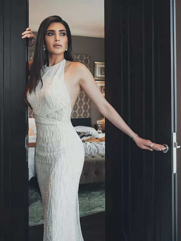 Karishma Tanna mesmerizes in a serene white saree, looking straight out of a dream