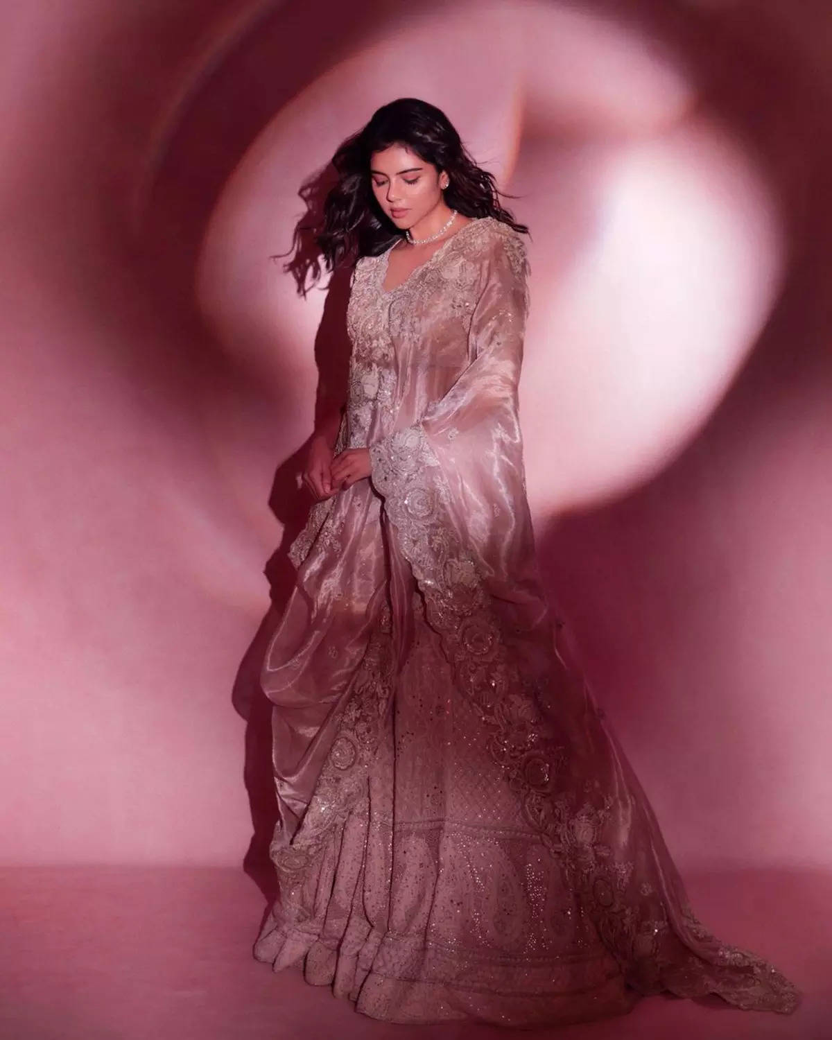 ​Kalyani Priyadarshan exudes an aura of radiance with her luminous skin​