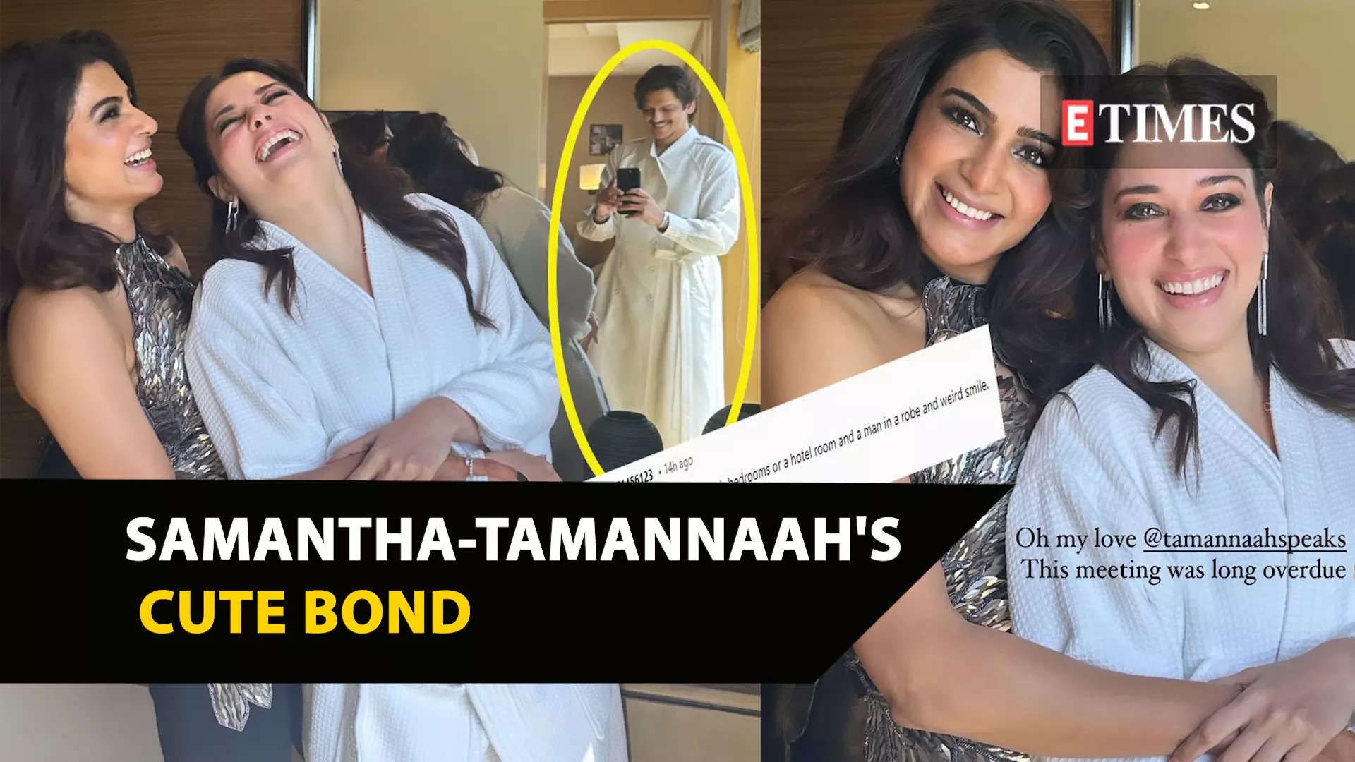 Samantha Ruth Prabhu-Tamannaah Bhatia hug each other as Vijay Varma ...