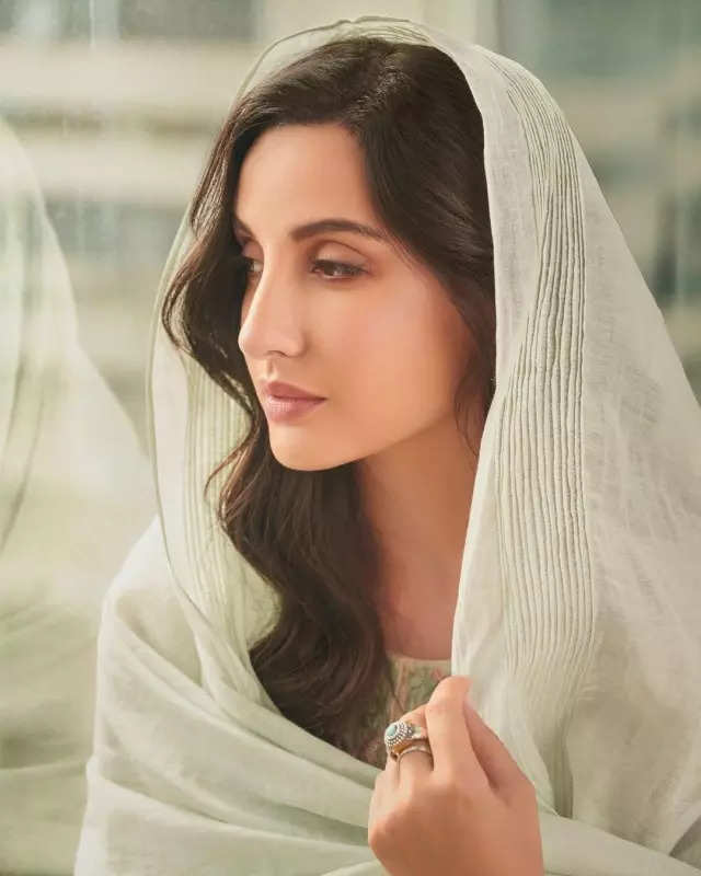 Nora Fatehi casts a spell of elegance in floral anarkali suit, dreamy pictures will leave you awestruck