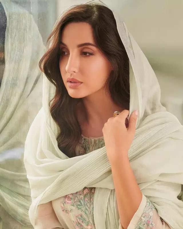 Nora Fatehi casts a spell of elegance in floral anarkali suit, dreamy pictures will leave you awestruck