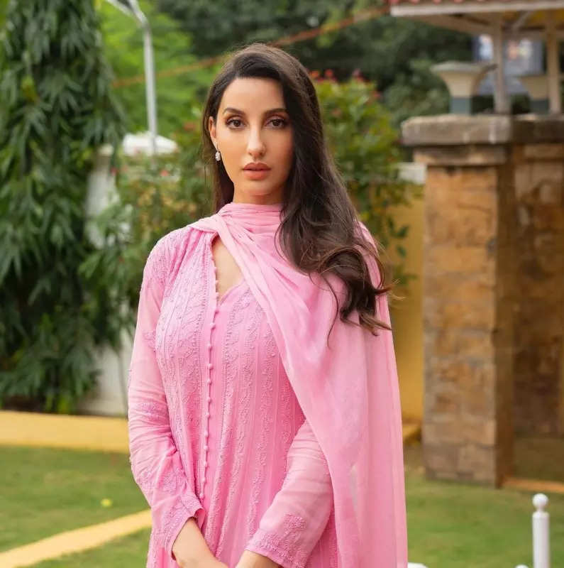 Nora Fatehi casts a spell of elegance in floral anarkali suit, dreamy pictures will leave you awestruck