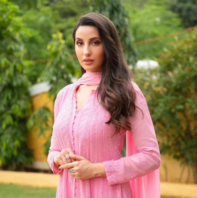 Nora Fatehi casts a spell of elegance in floral anarkali suit, dreamy pictures will leave you awestruck