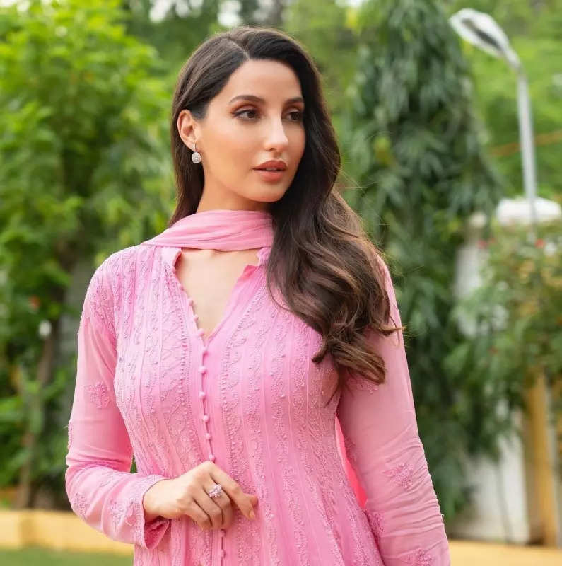 Nora Fatehi casts a spell of elegance in floral anarkali suit, dreamy pictures will leave you awestruck