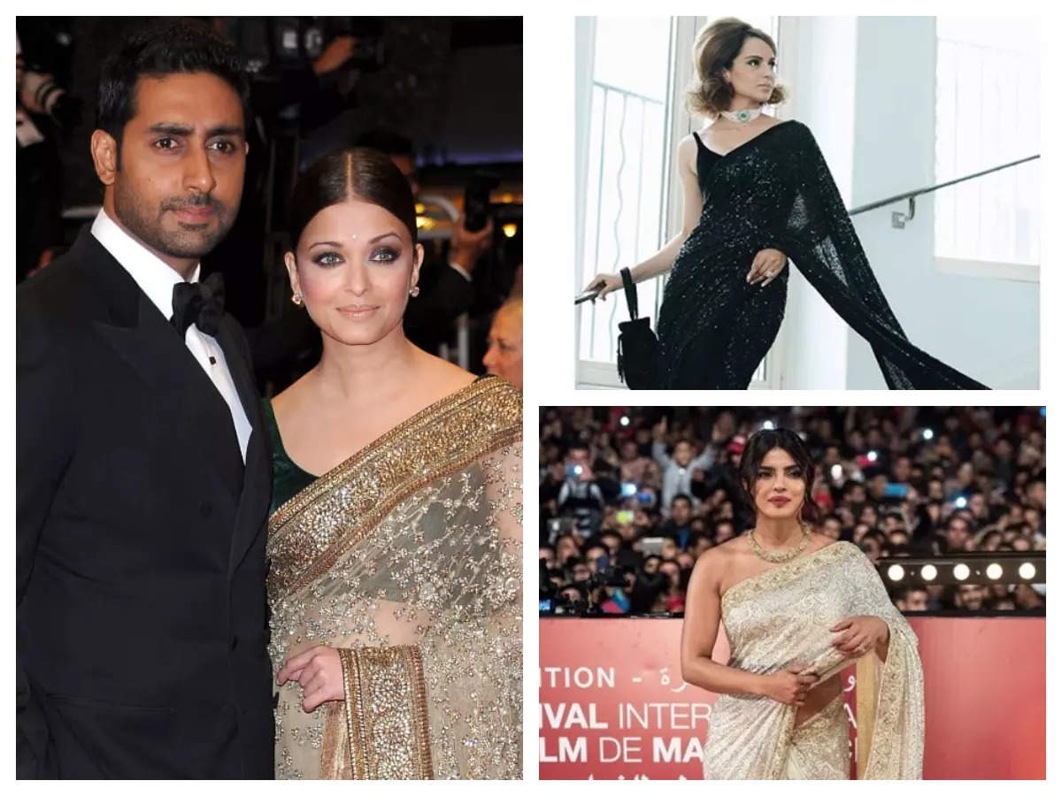 Aishwarya Rai, Kangana Ranaut, Priyanka Chopra: Bollywood actresses who elevated sarees at global red carpet  | The Times of India