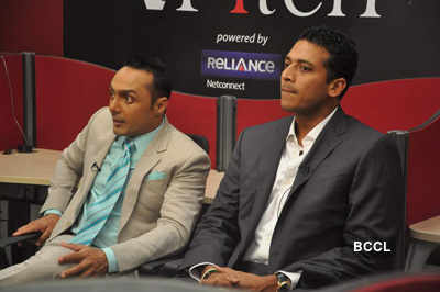 Rahul, Mahesh at 'The Pitch' shoot