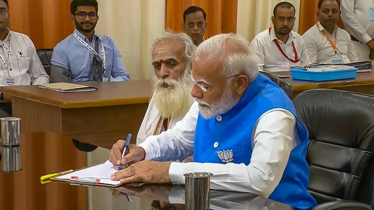 Pm Modi Files Nomination For Lok Sabha Elections 2024 Form Varanasi 6554