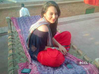 Sonakshi on sets of 'SOS'