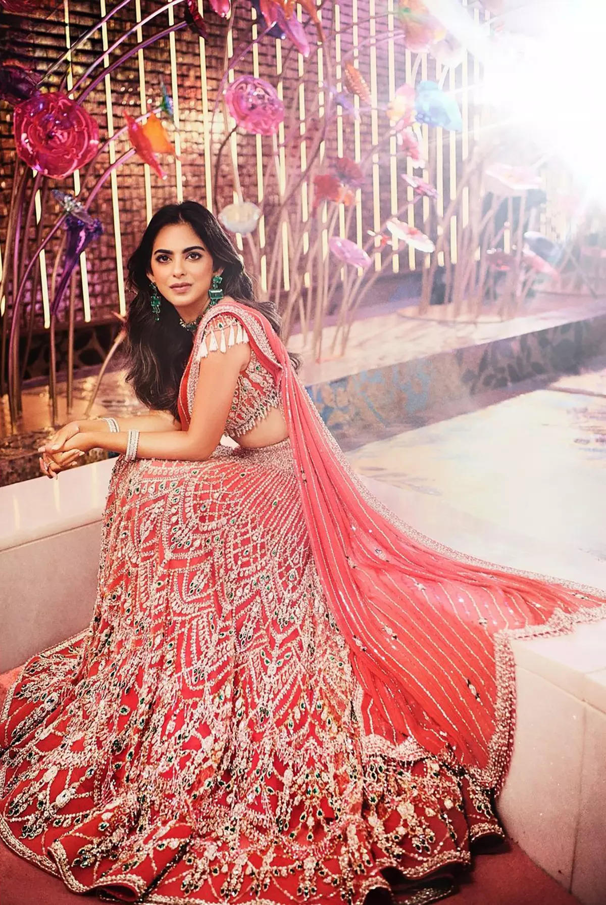 ​Steal the spotlight with Isha Ambani’s couture at Anant Ambani and Radhika Merchant's wedding affair​