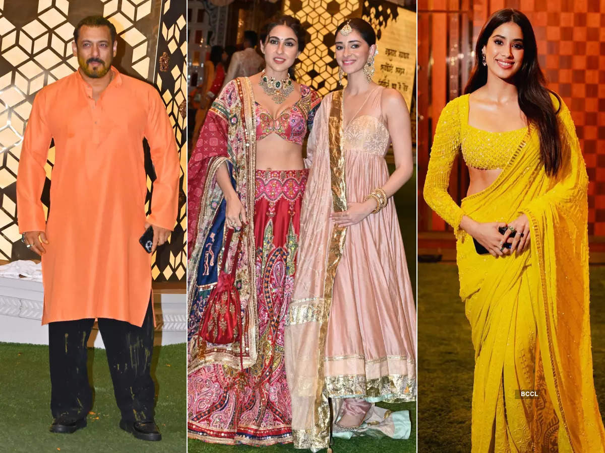 ​From Salman Khan to Ranveer Singh-Janhvi Kapoor, stars grace Anant Ambani and Radhika Merchant's haldi ceremony​