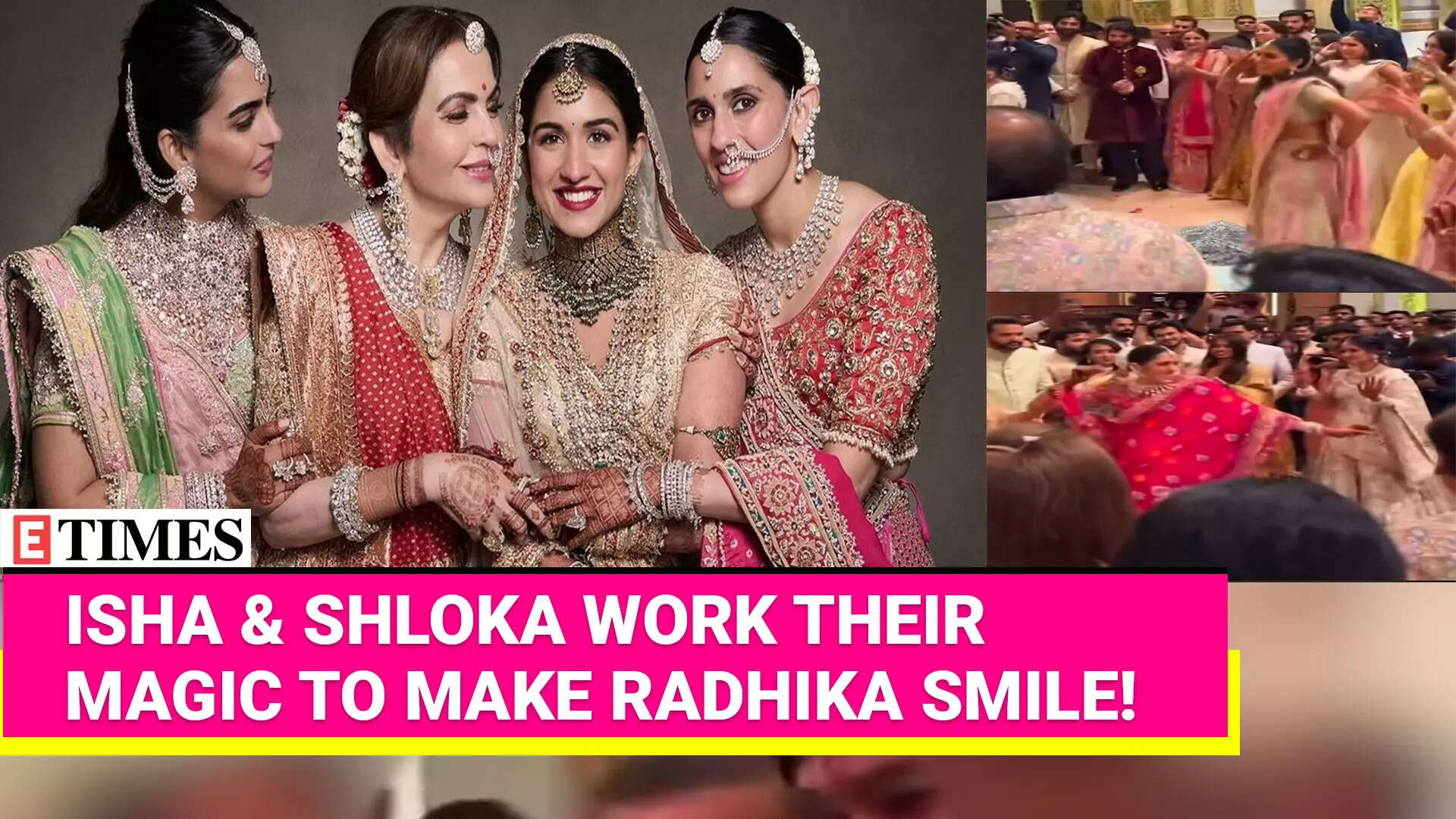 Isha Ambani And Shloka Mehta Lift Radhika Merchant's Spirits During Her ...