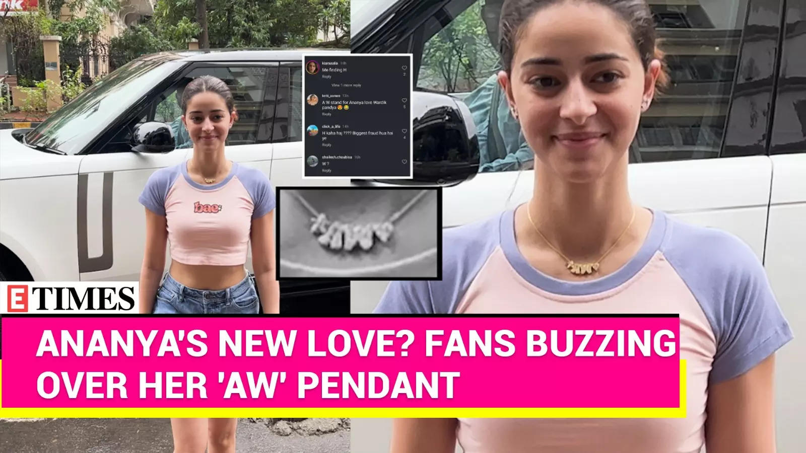 Actor Ananya Panday's 'AW' Pendant Sparks Wild Speculations; Has Cupid Struck Again?