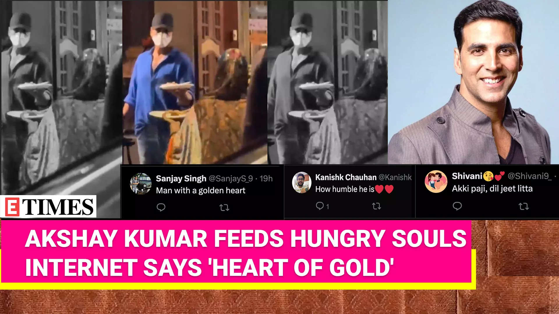 Actor Akshay Kumar's Magnanimity Shines As He Shares Food With The Needy | Watch