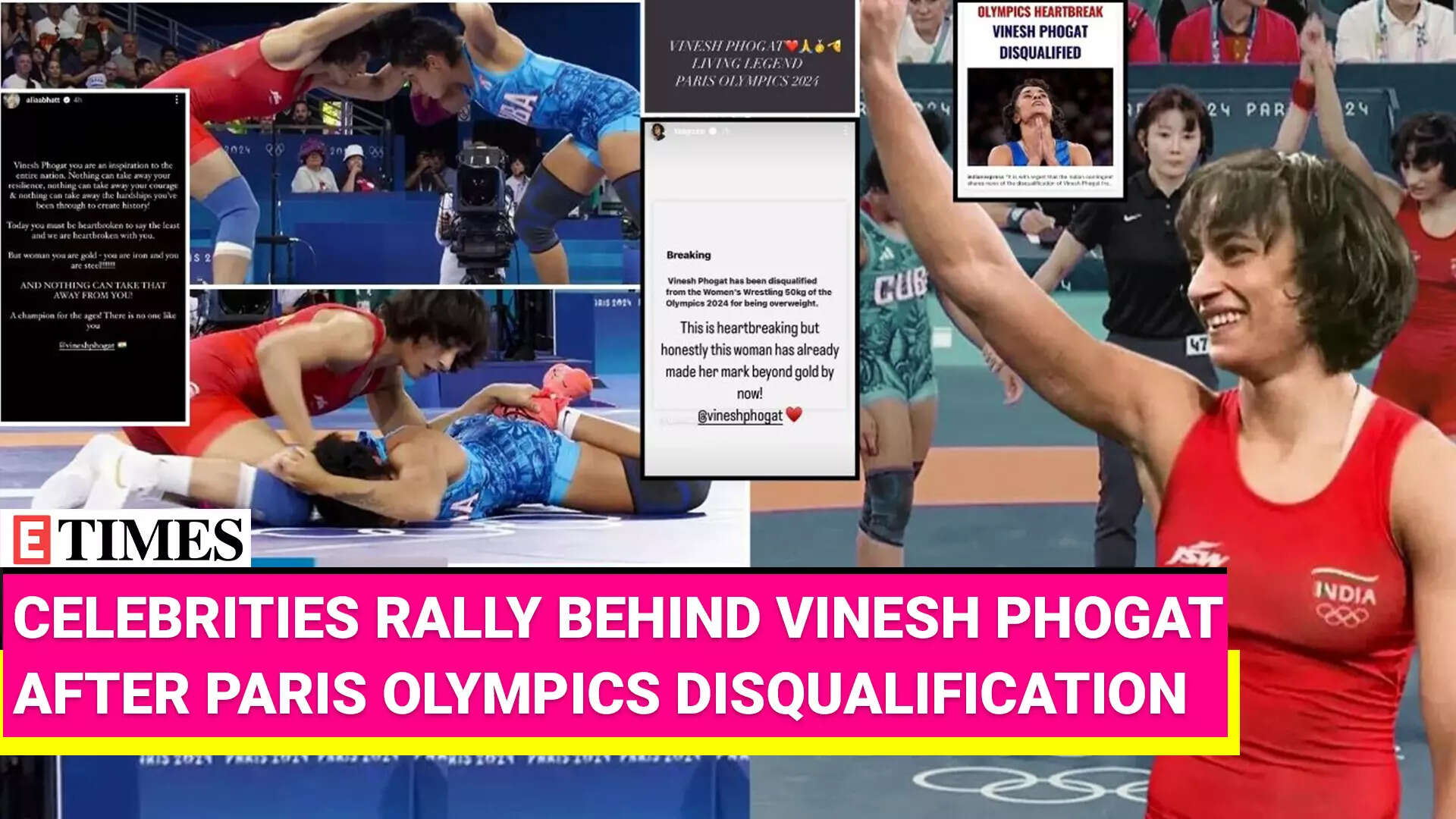 Bollywood Fraternity Unites In Solidarity For Vinesh Phogat After Her Disqualification At Paris Olympics
