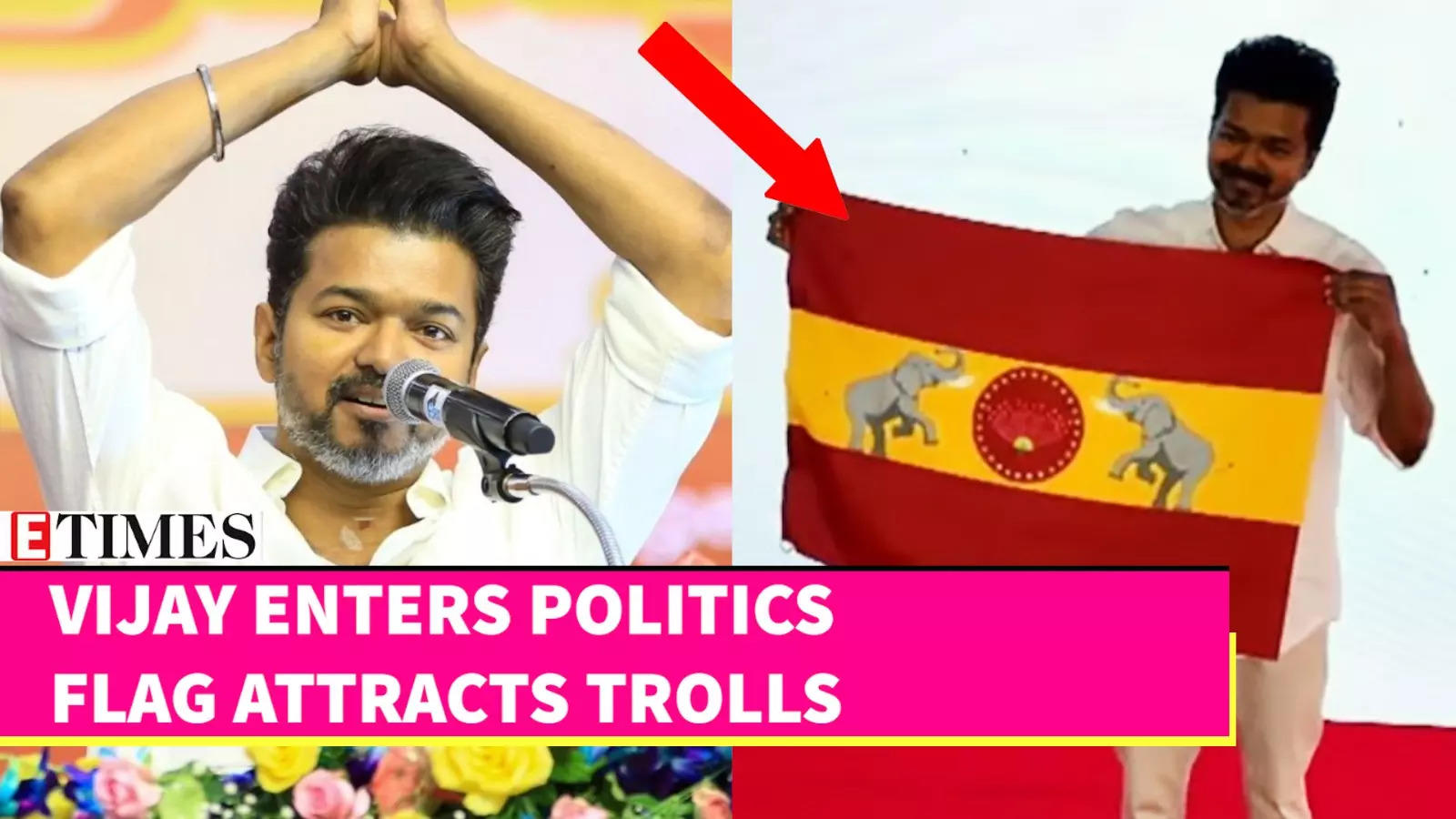 Thalapathy Vijay Reveals TVK Flag; Critics Draw Parallels with Spain’s Flag