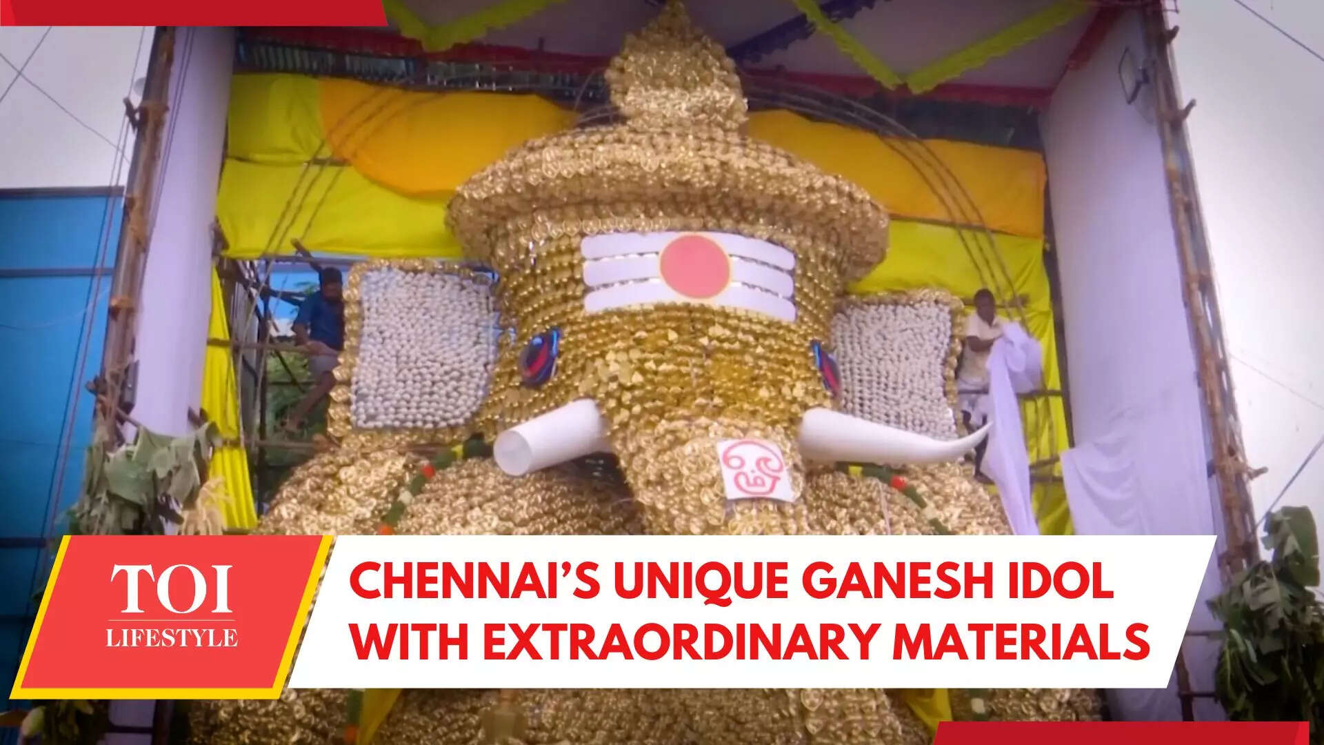 Chennai's Ganesh Chaturthi: 6,000 Thambulam Plates and 1,00 Kamakshi Lamps- A Spectacular Display of Creativity