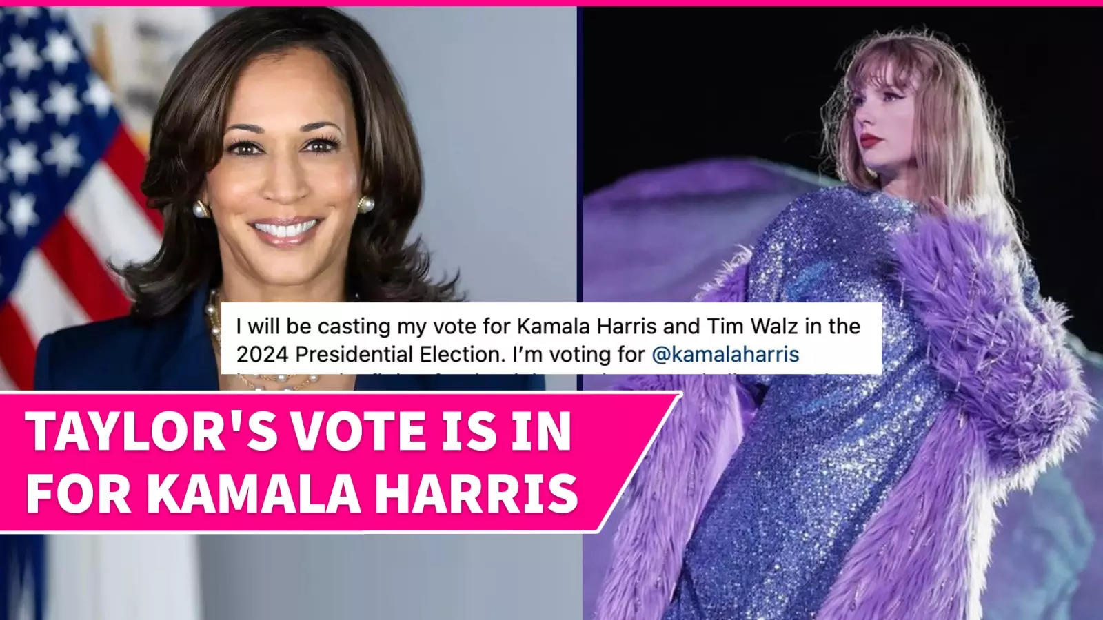 “I Have Done My Research, I’ve Made My Choice”, Singer Taylor Swift CONFIRMS Her Vote for Kamala Harris