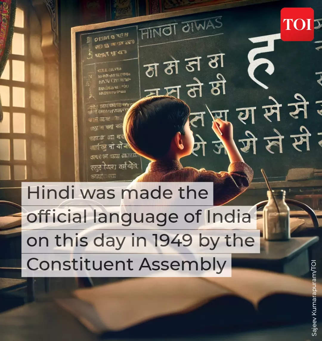 7. Hindi becomes official