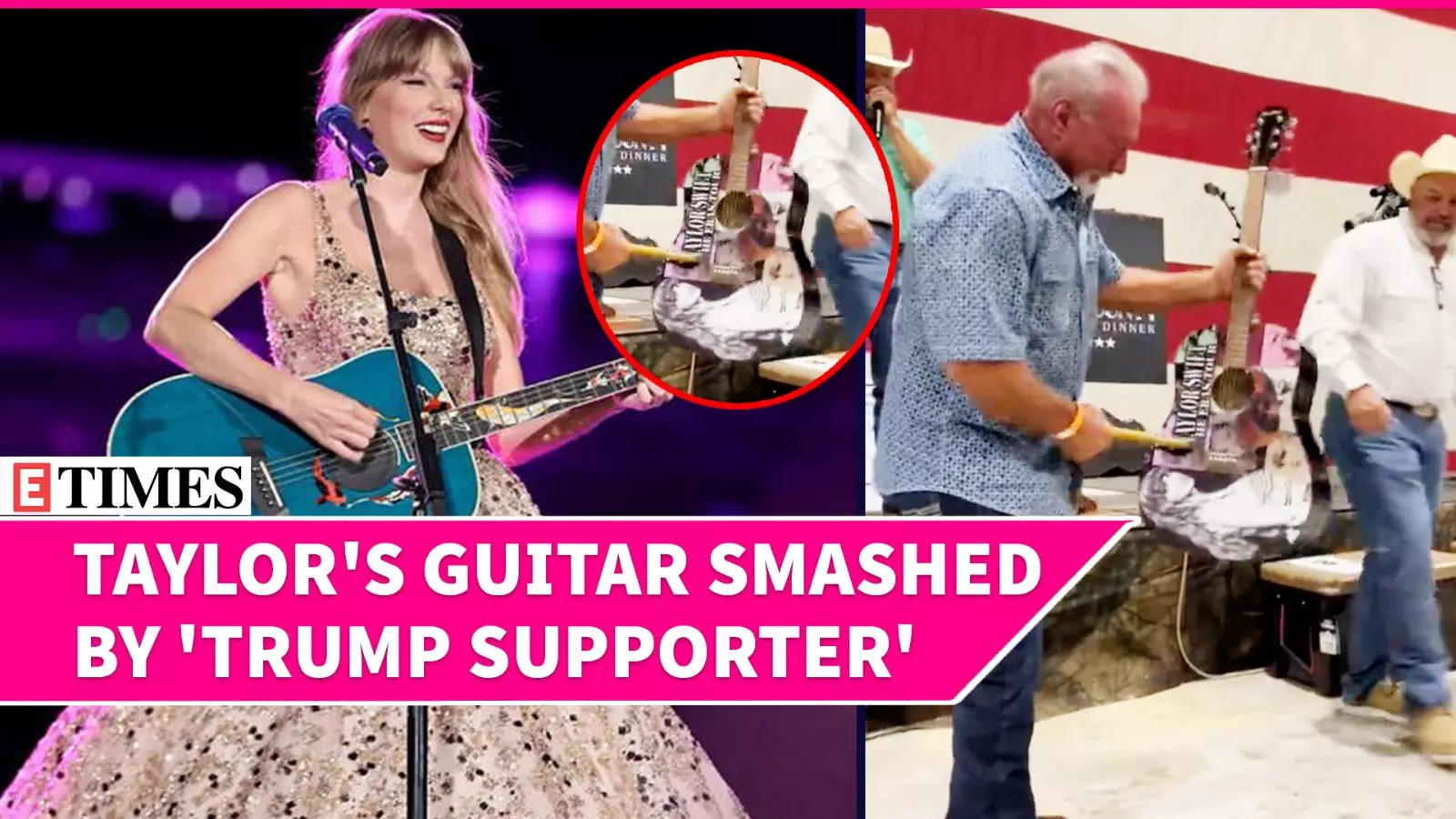 Bizarre! Man Buys Taylor Swift Signed Guitar For ,000 Only To Smash With Hammer