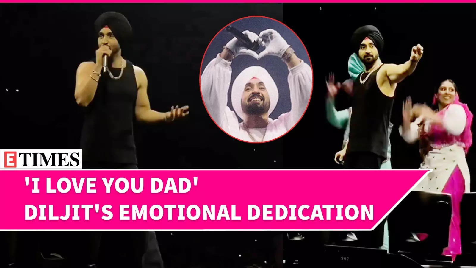 Diljit Dosanjh Dedicates Song To Father At UK Concert