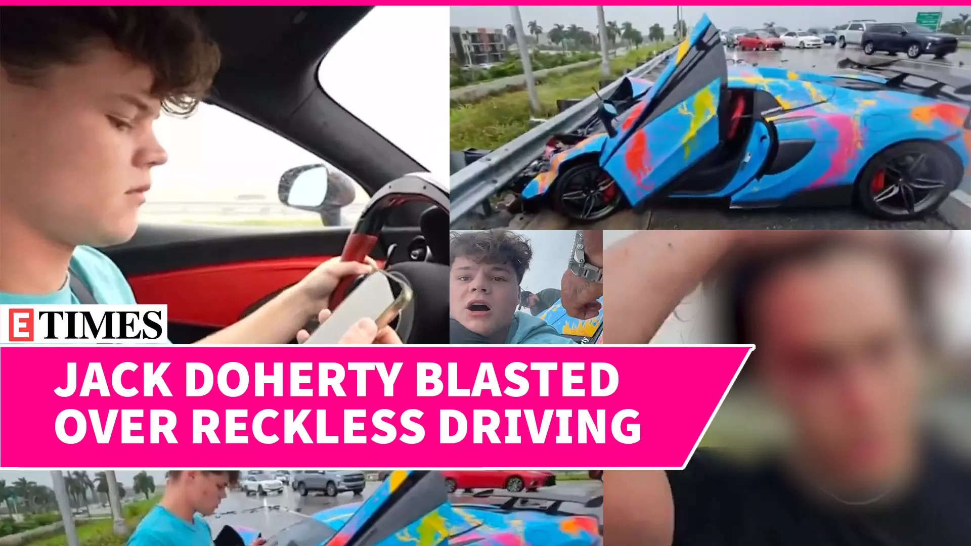 Jack Doherty Crashes 0K McLaren After Using Phone; WATCH Mishap Recorded LIVE