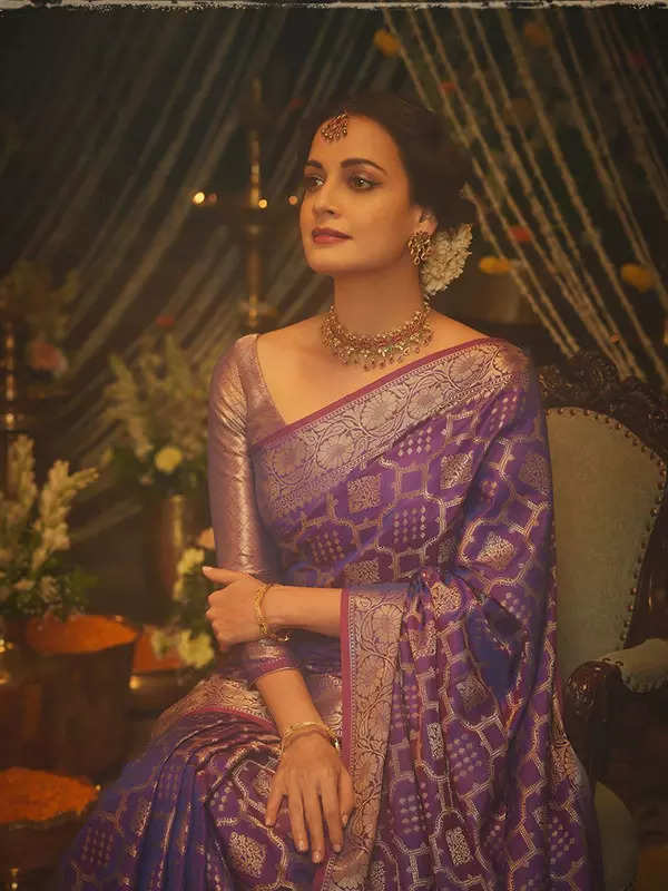 Dia Mirza's ethnic wear is a captivating display of timeless elegance and grace