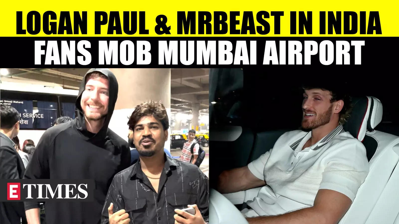 Logan Paul & Mrbeast Land In India; Fans Go Crazy As 'Welcome To India ...