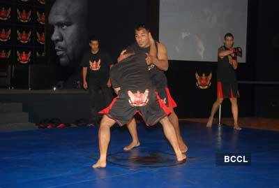 Sanju, Raj at 'Super Fight League' launch